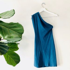 American Apparel blue asymmetrical cotton dress